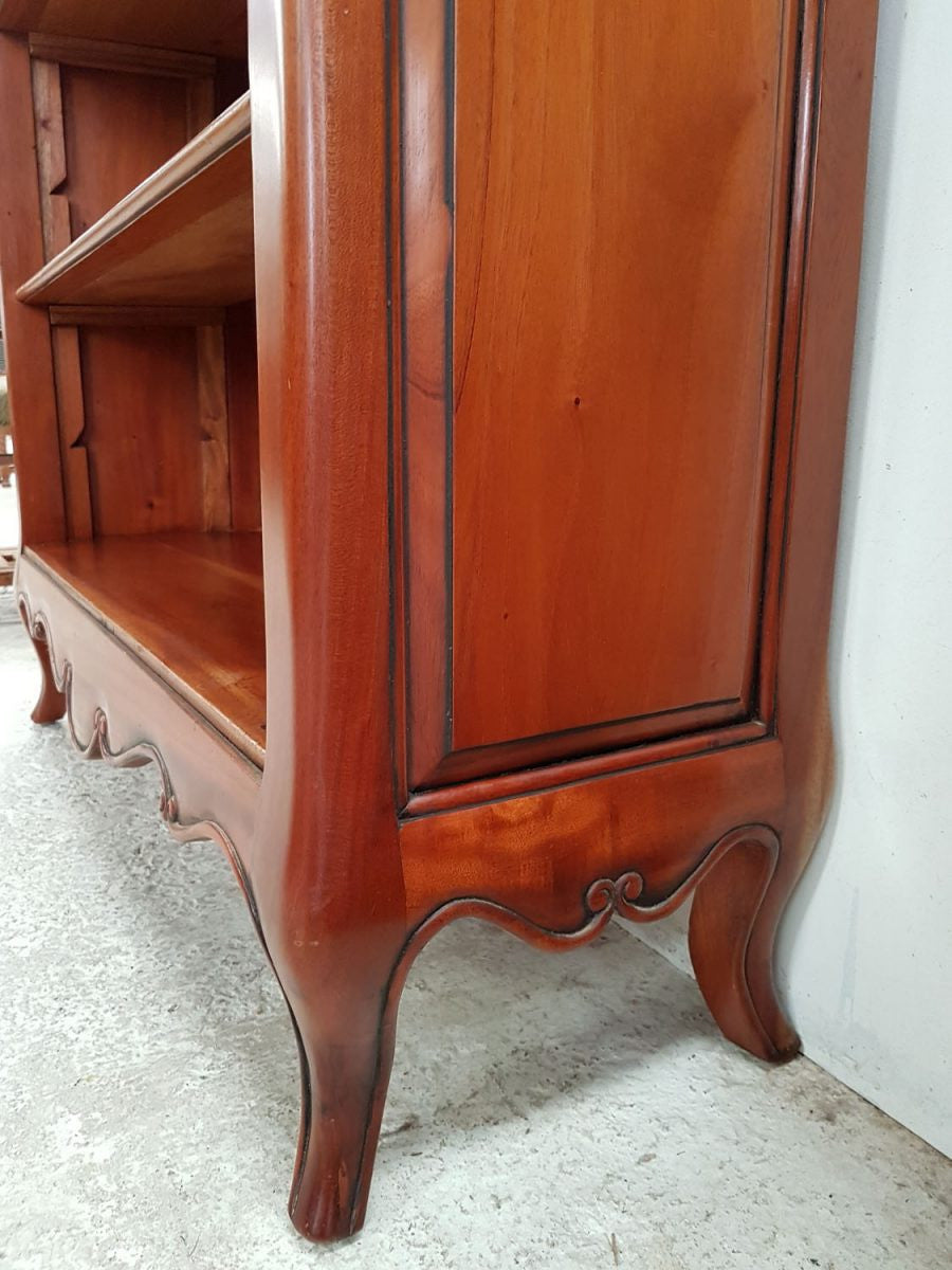 French Style Mahogany Open Bookcase