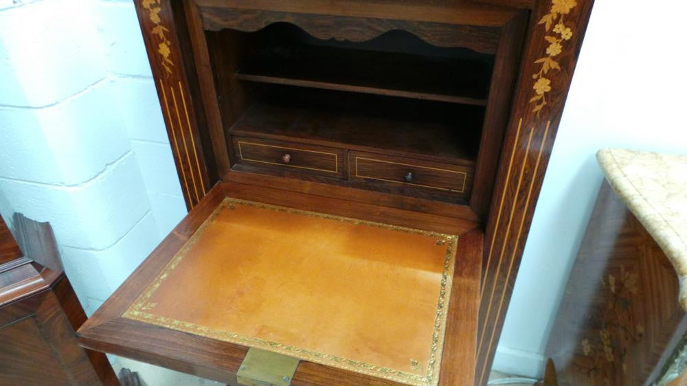 French Floral Marquetry Abattant