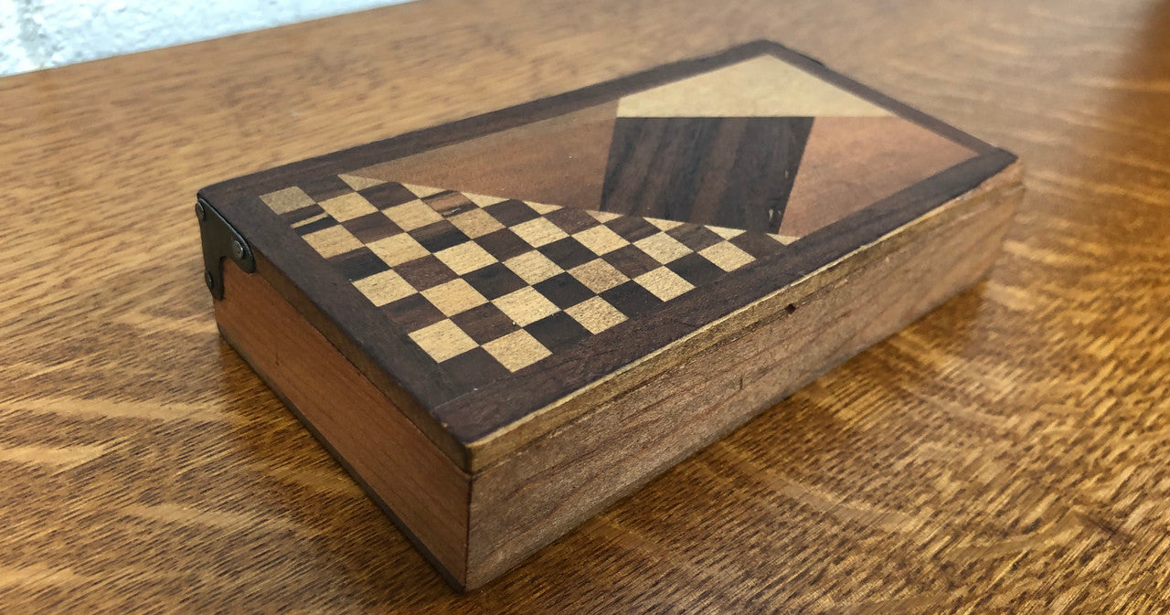 Vintage Parquetry Wooden Box