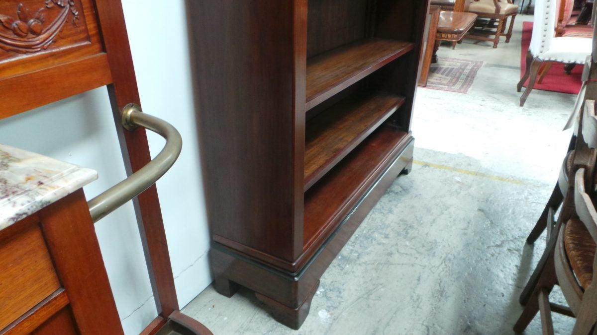 An Antique Mahogany Open Shelf Bookcase