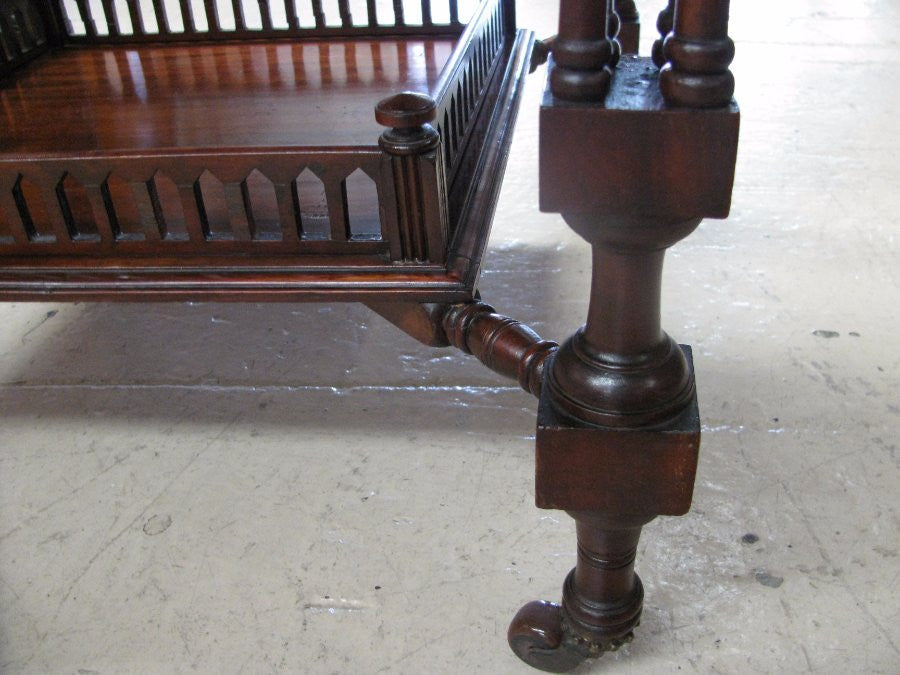 Mahogany Glass Top Display Cabinet