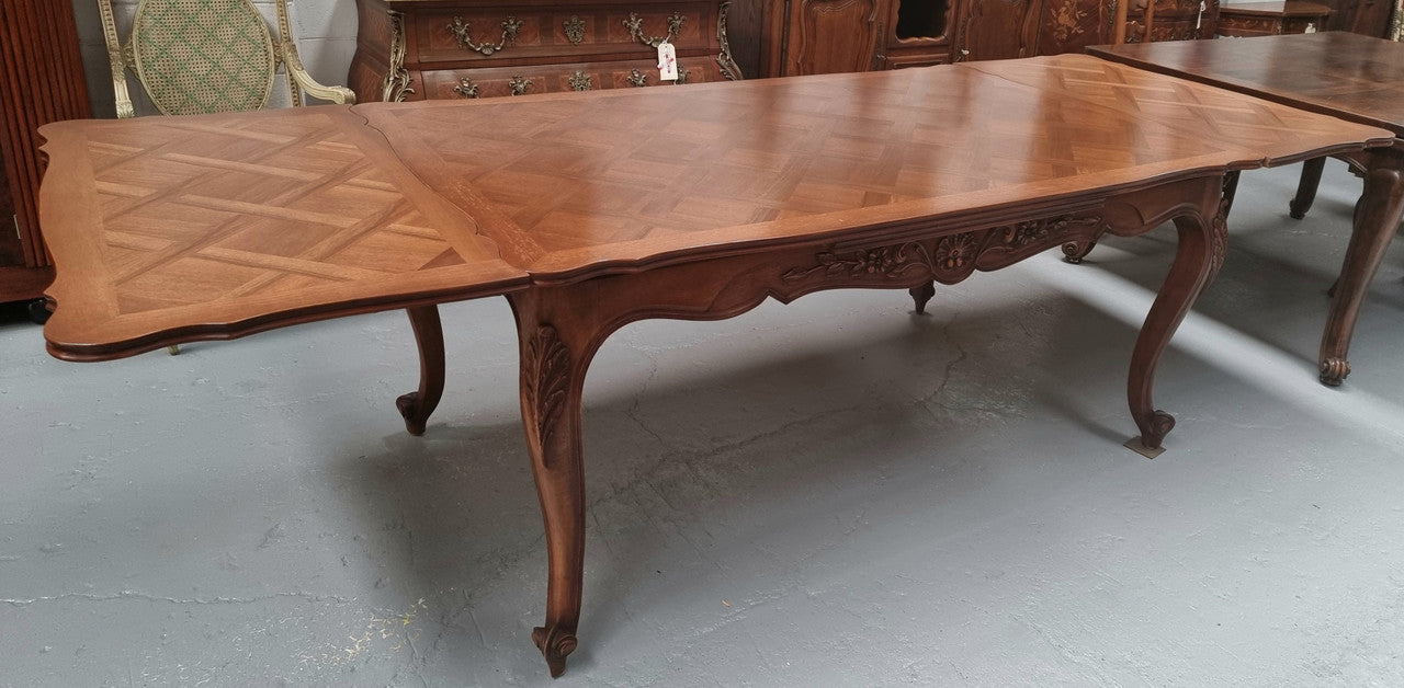 Louis XV Style Parquetry Top Extension Table
