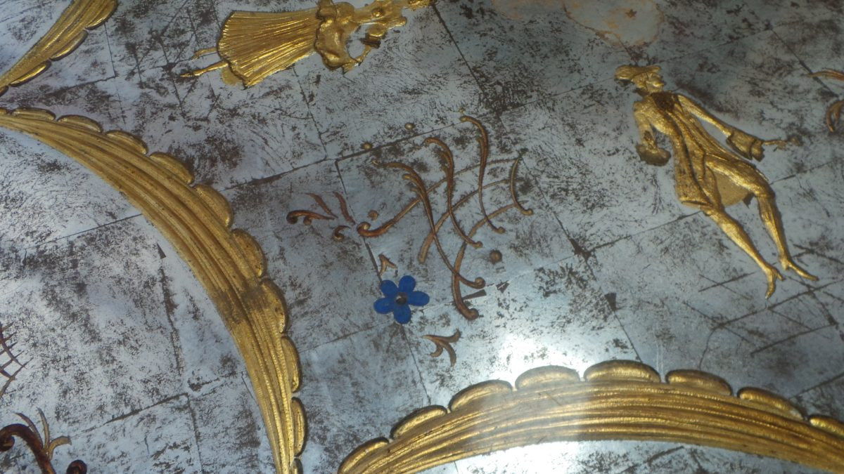 Unique and Exquisite French Hand painted Coffee Table