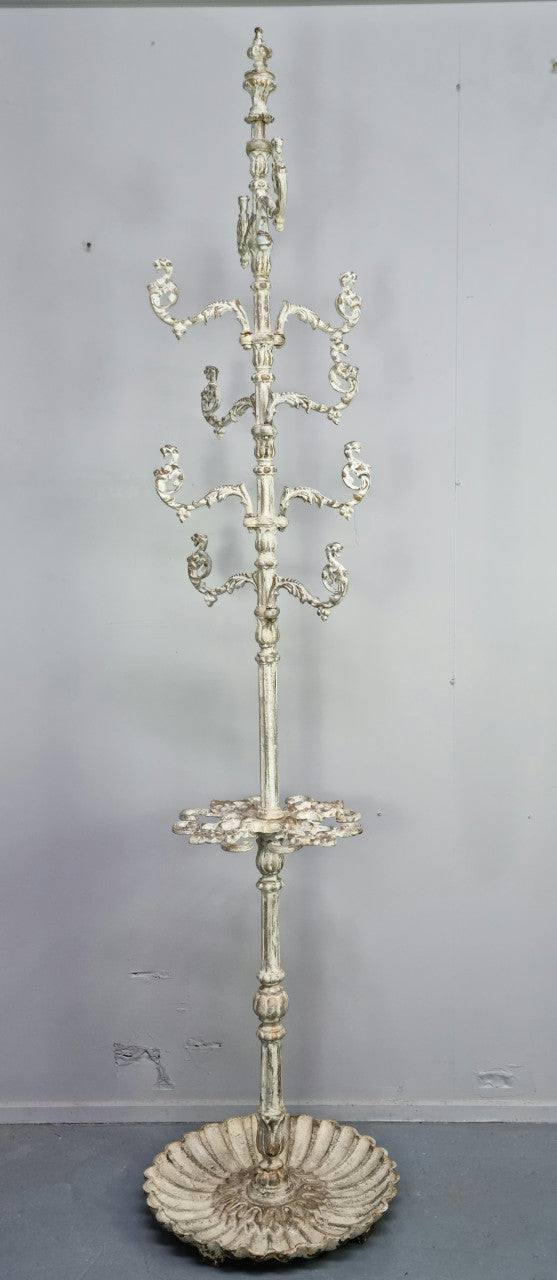 Lovely Antique French cast iron hat /coat/umbrella stand with ten arms, and in good original detailed condition.
