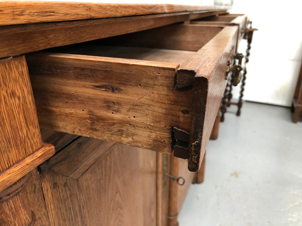 Early 19th Century Empire Oak Sideboard