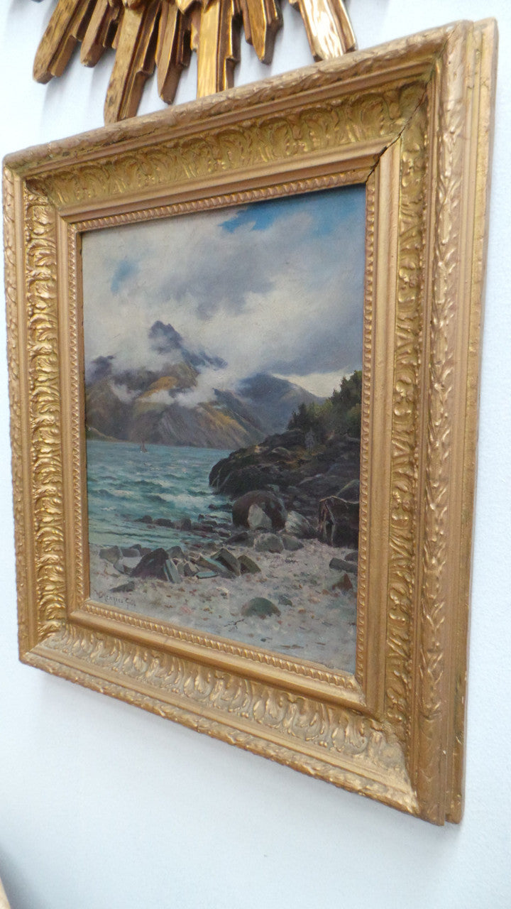Beautiful Framed Oil On Board Landscape