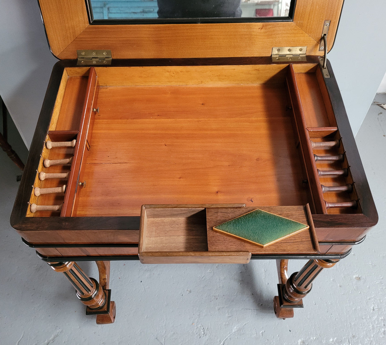 French 19th Century Mahogany & Ebonised Sewing/Work Table