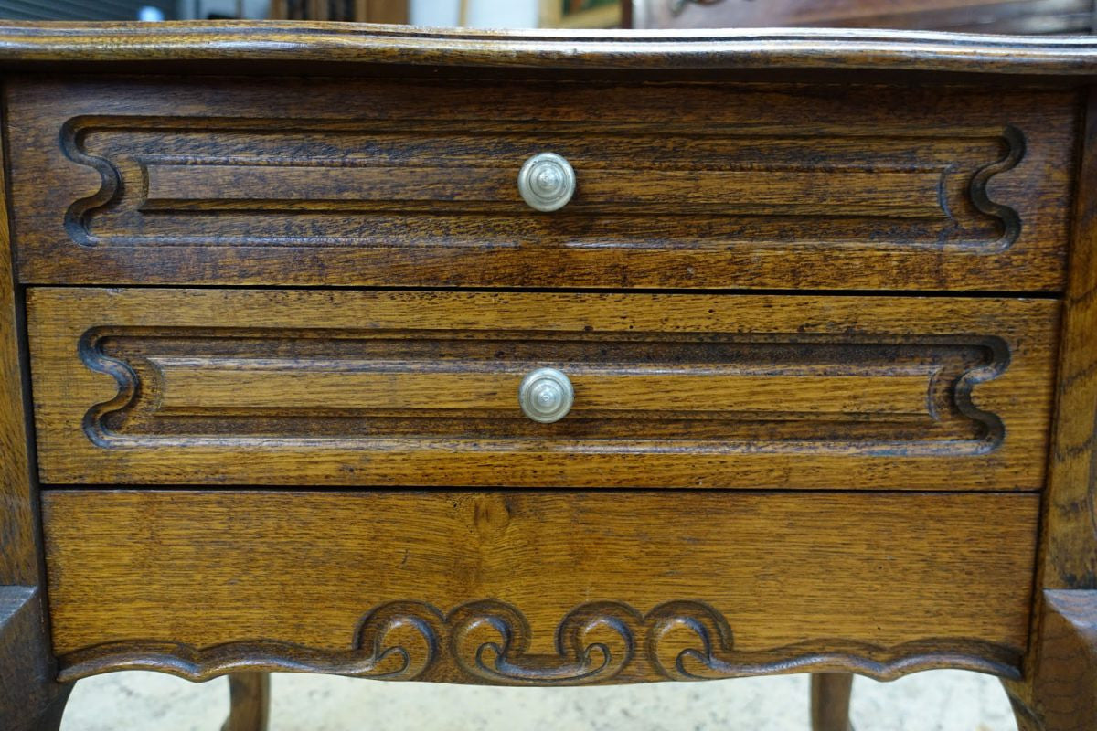 French Oak Louis XV Style Low Cabinet
