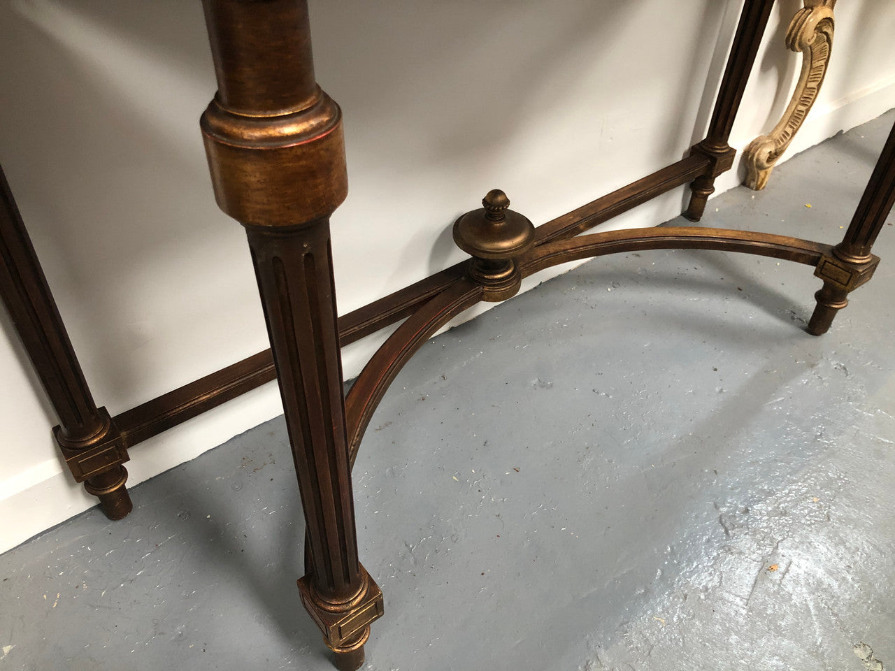 Hard to find 19th Century Louis XV gilded walnut console table in very good condition.