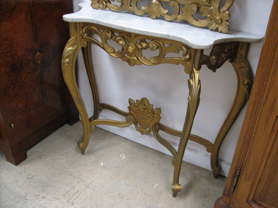 French Gilt Console Table