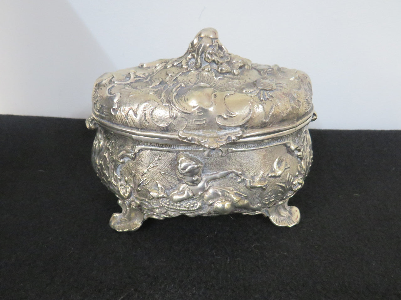 Charming Art Nouveau Style “Roger Bros” Silver Plated Casket