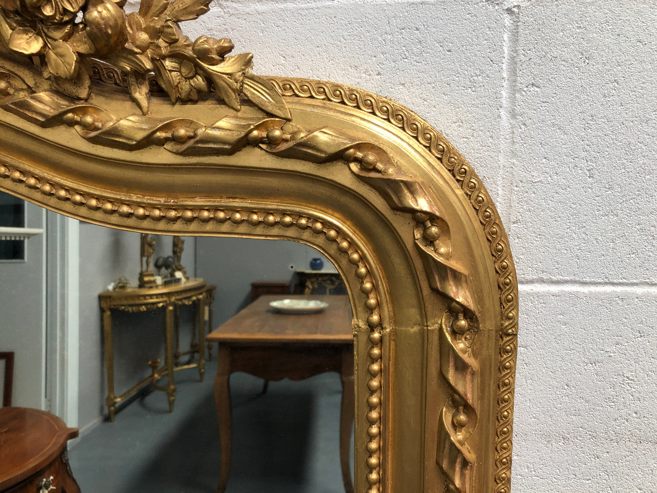Beautiful Antique French 19th Century Bellepoque mantle mirror in good original condition.