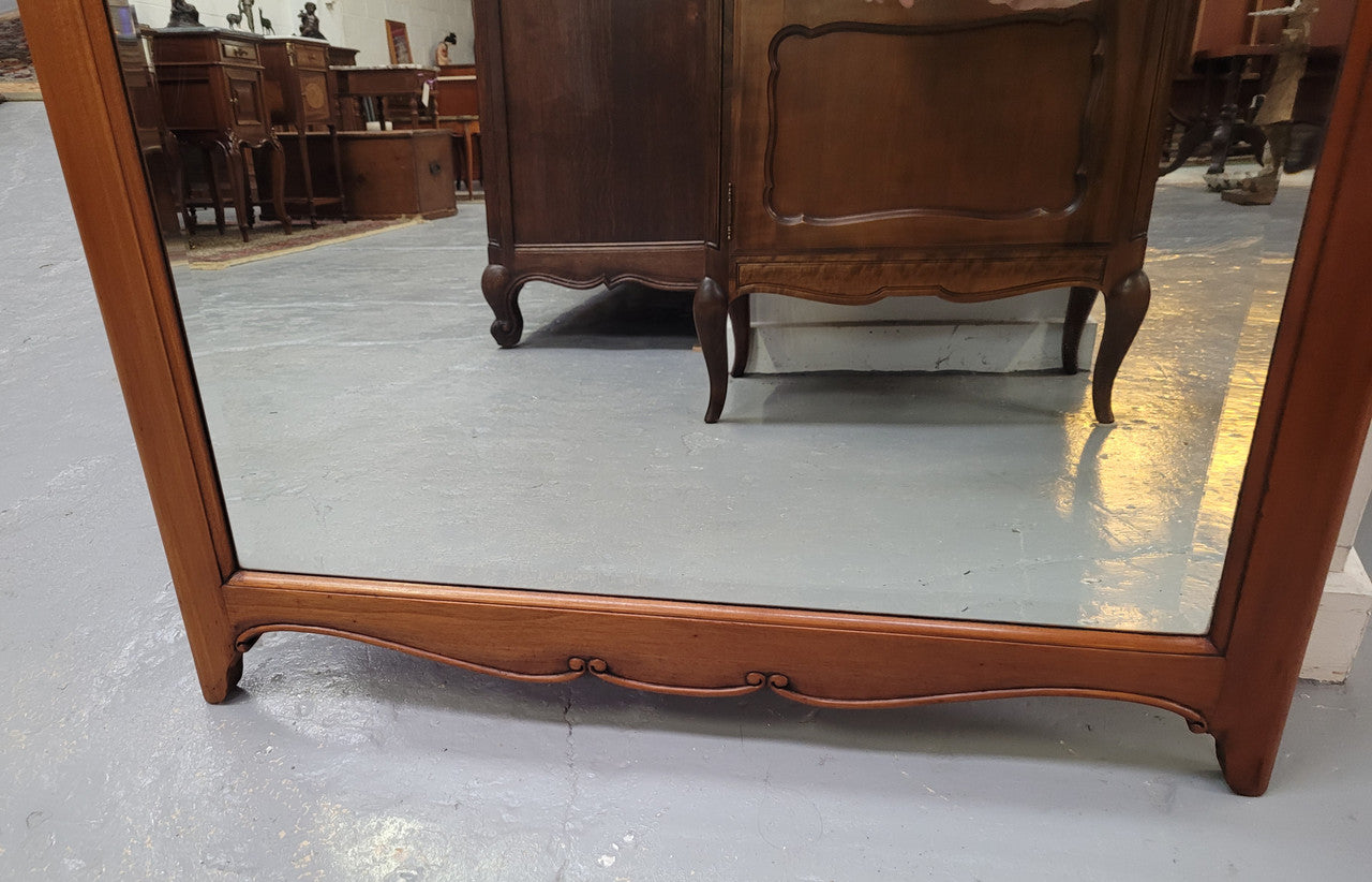 Vintage Louis Philippe style mahogany mantel mirror. It has been sourced from France and in good original detailed condition.