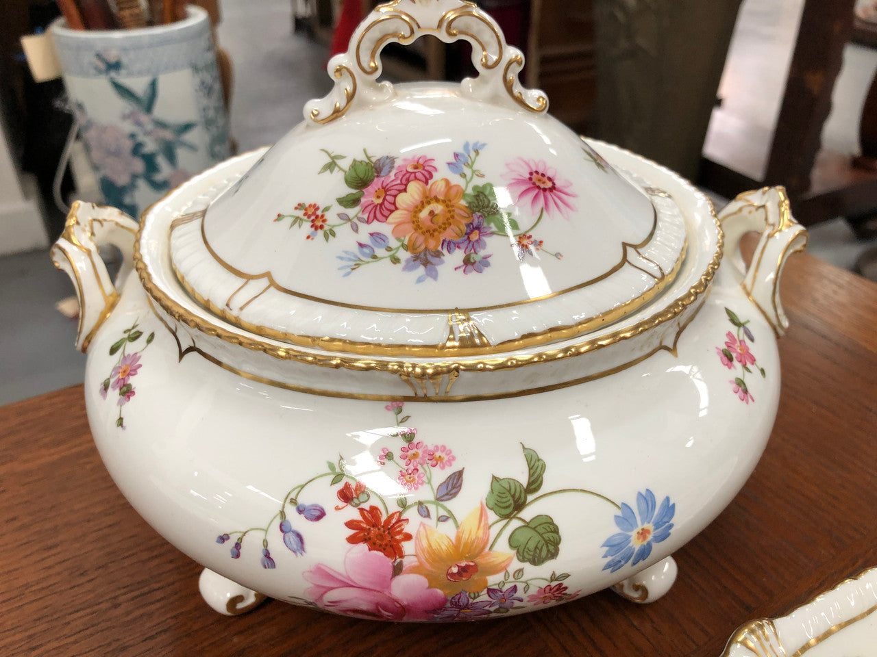 Royal Crown Darby Serving Set Two Plates & Tureen For Sale At Moonee Ponds Antiques
