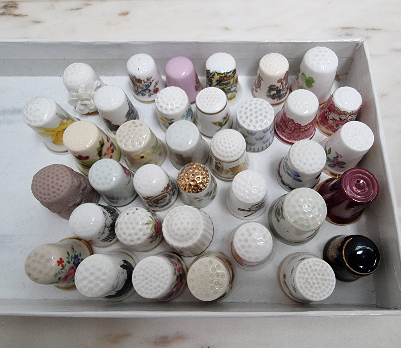 Box of Assorted Interesting Thimbles $10.00 Each