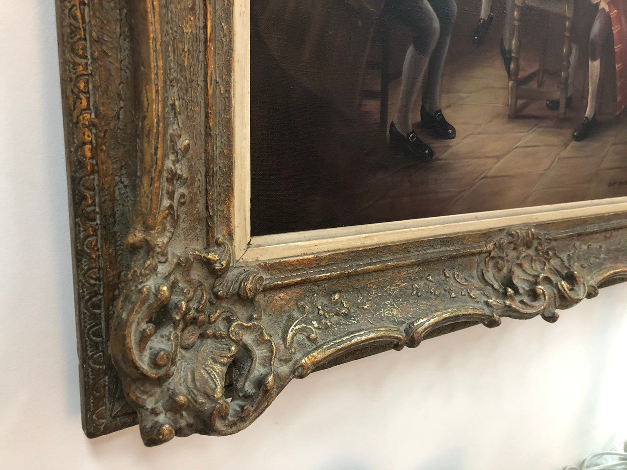 French Framed Original Oil On Canvas Signed