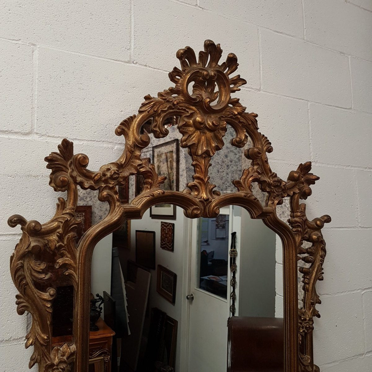 Italian Gilt Cushion Mirror