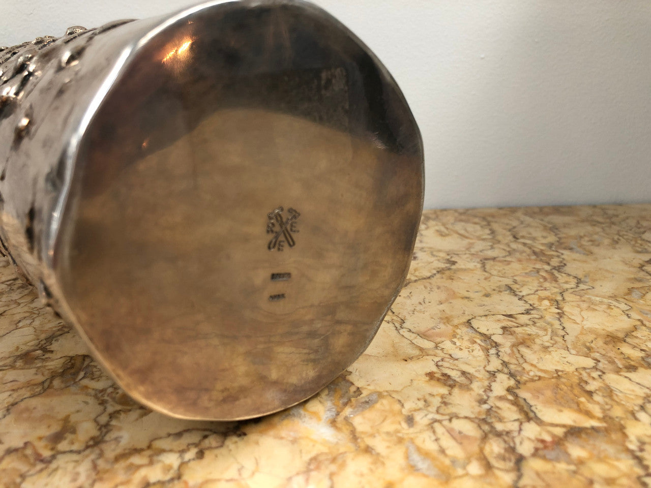 Signed Ernst Fries Textured Australian Handcrafted Metal Vase