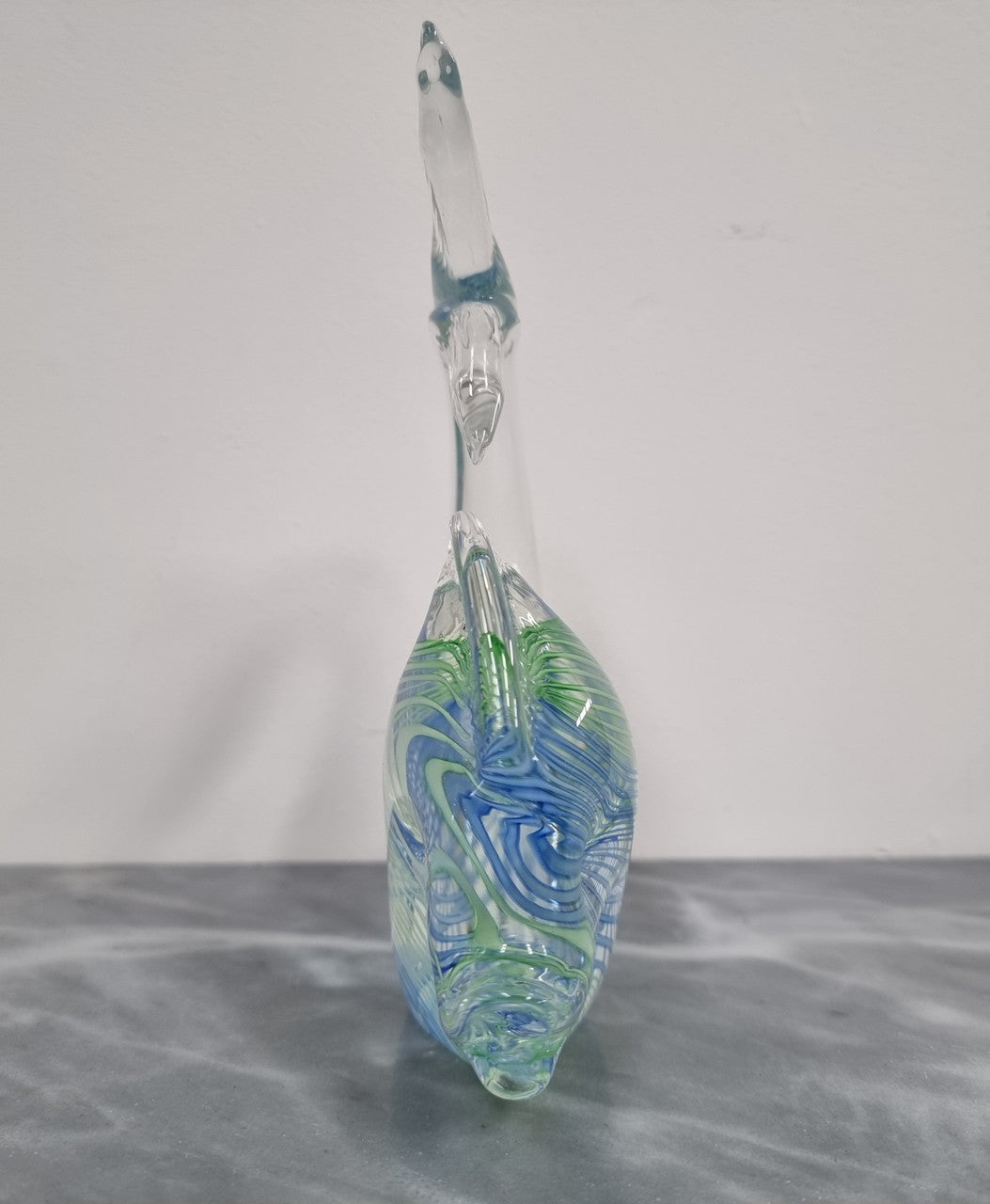 Murano Glass Latticino Swirl Fish