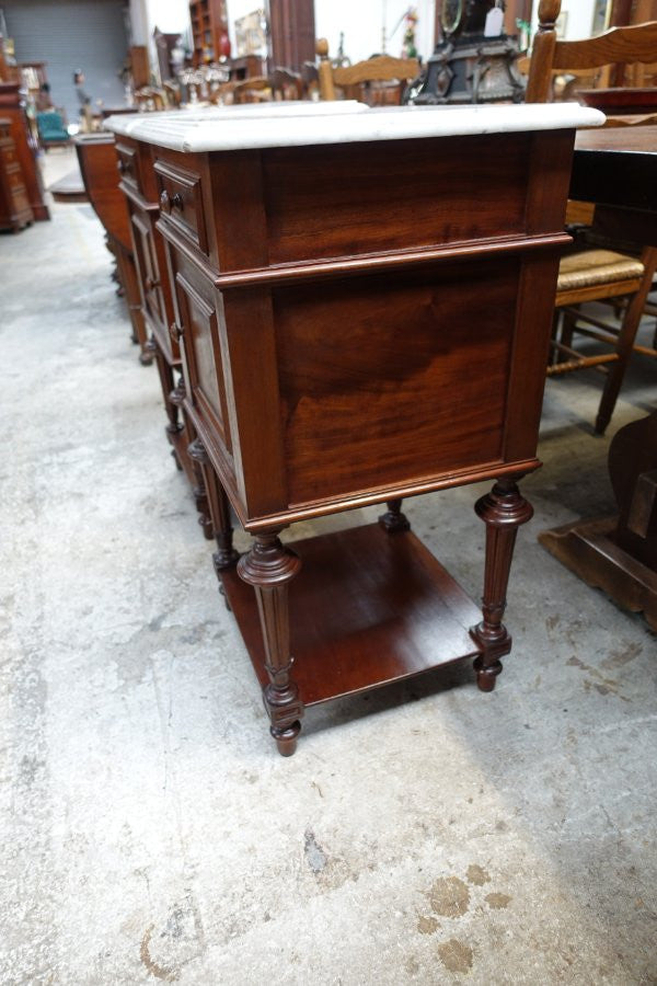 Pair Of French Mahogany Bedside Cabinets-1