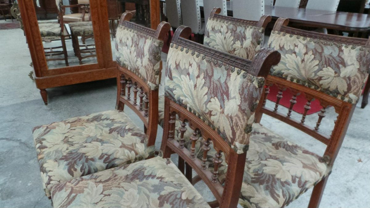 Set of Four Antique Upholstered Chairs