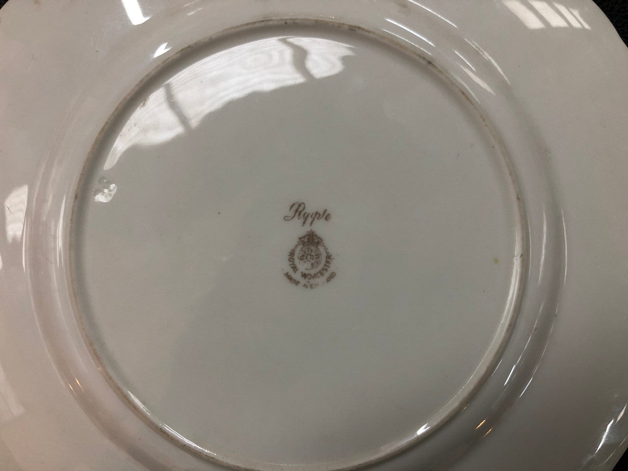 Royal Worcester Hand Painted & Gilt Rim Cottage Plate By Raymond Rushton