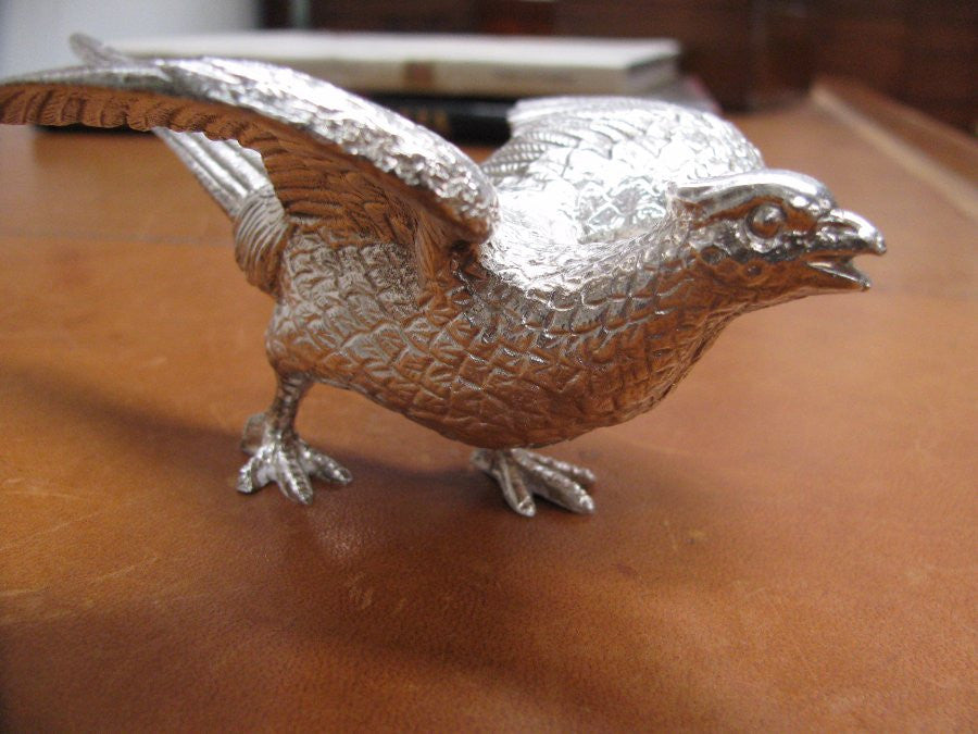 Silver Plated Pheasant Figure