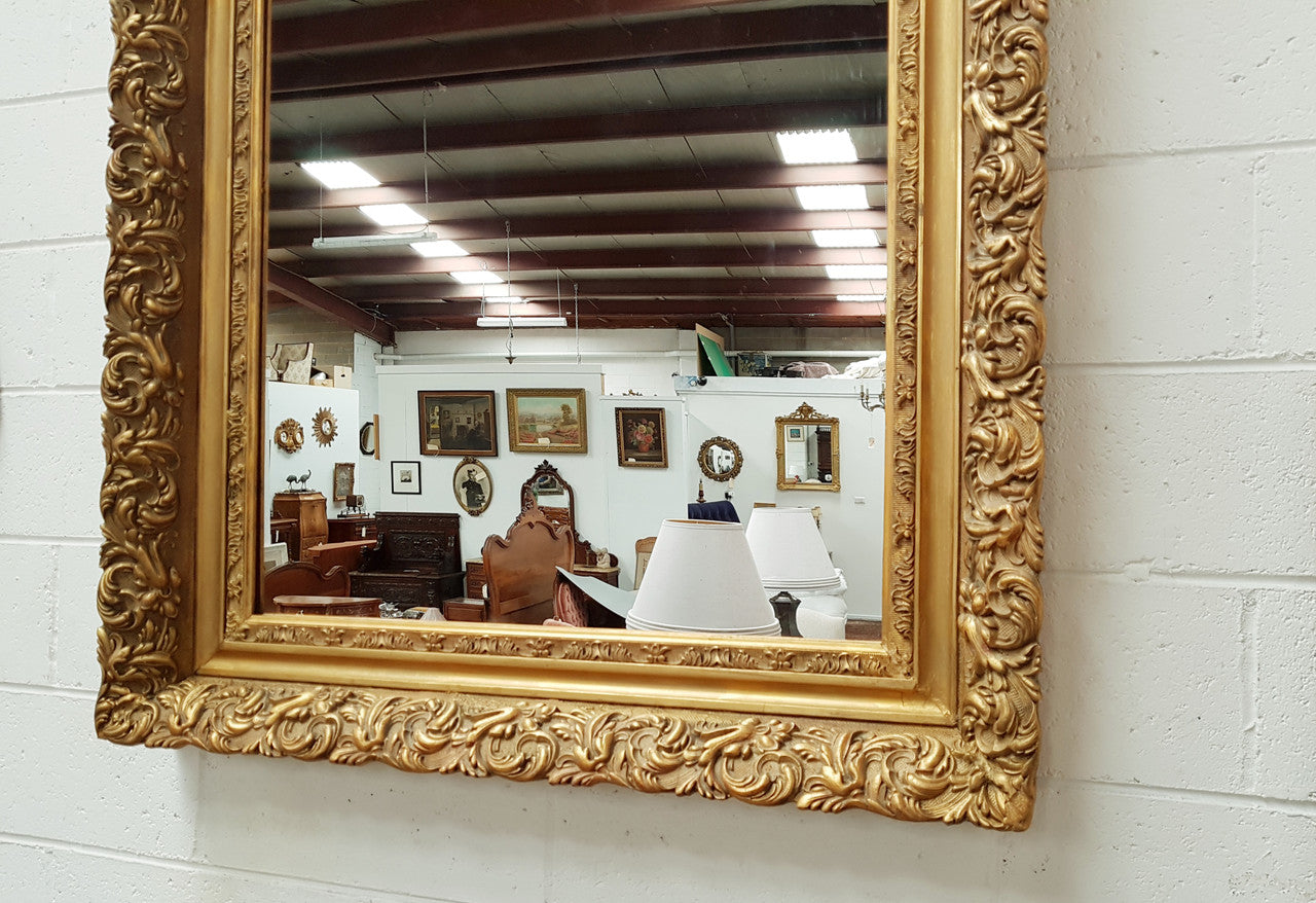 Large French Antique 19th century ornate gilt framed mirror. Circa 1880 and it is in very good original condition.