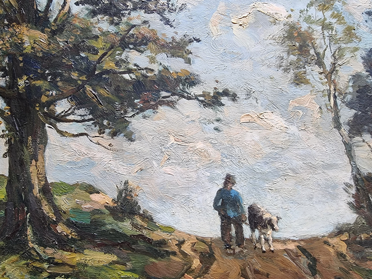 Sourced from France is this beautiful Impressionist oil on canvas painting by "BAREND BROWER" (1872-1936). It is framed in an ornate gold frame and in good original condition.