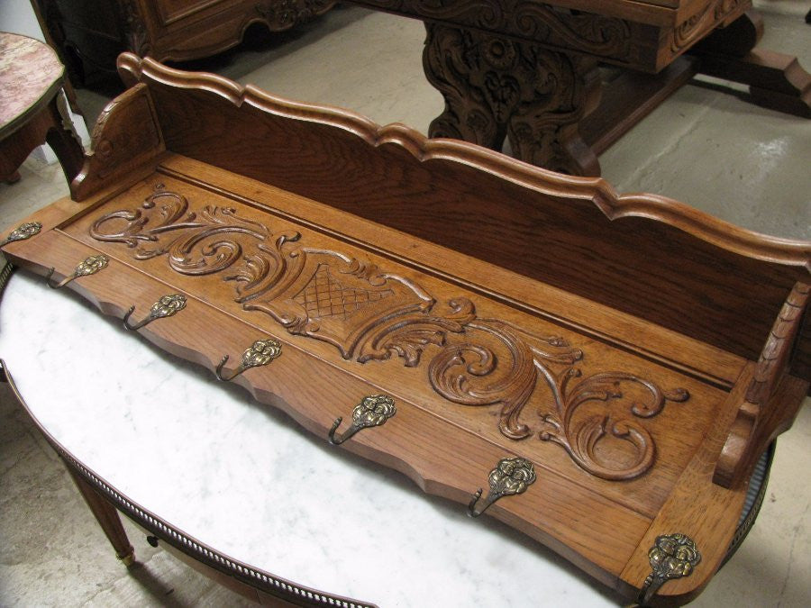 French Oak Coat Rack-2