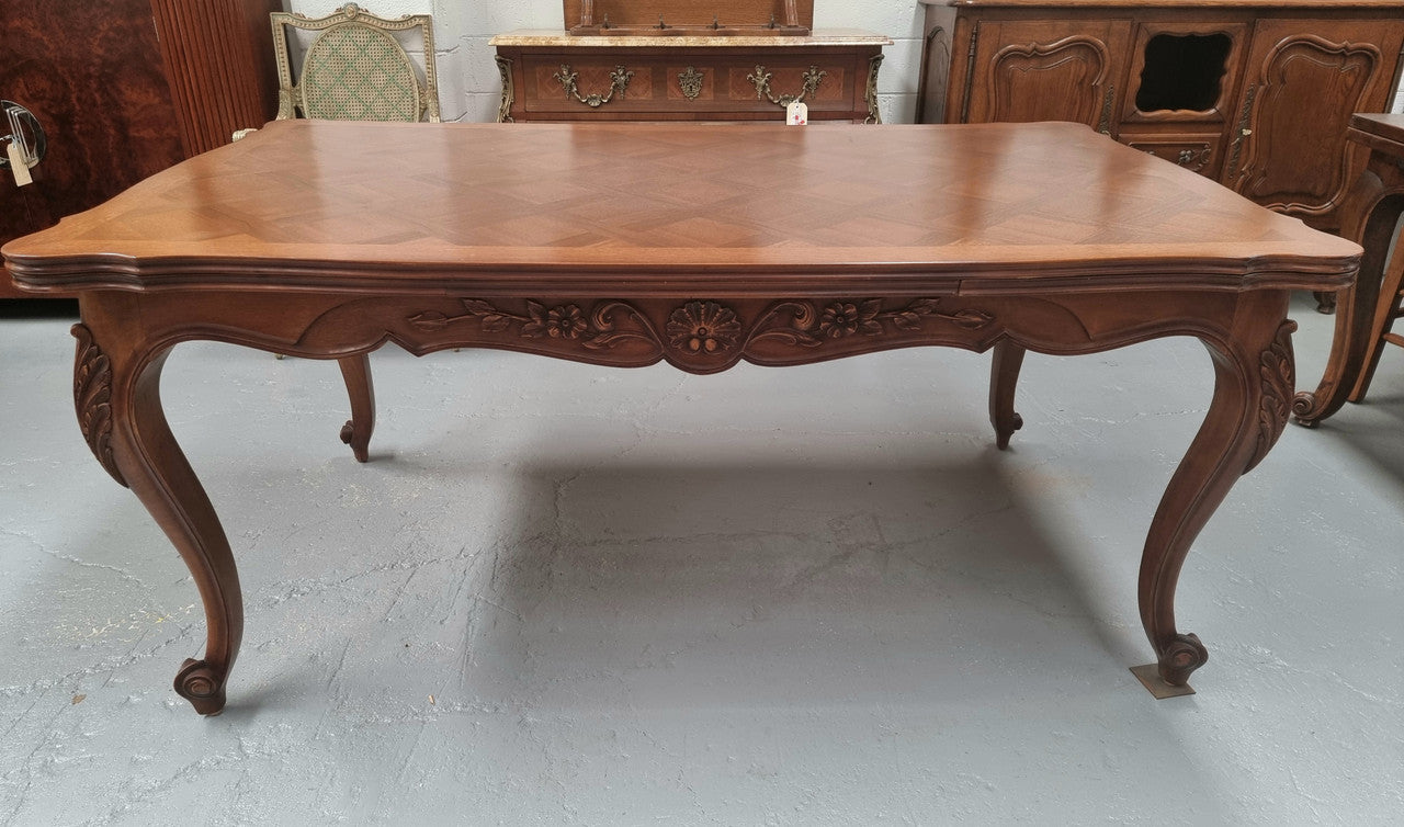 Louis XV Style Parquetry Top Extension Table