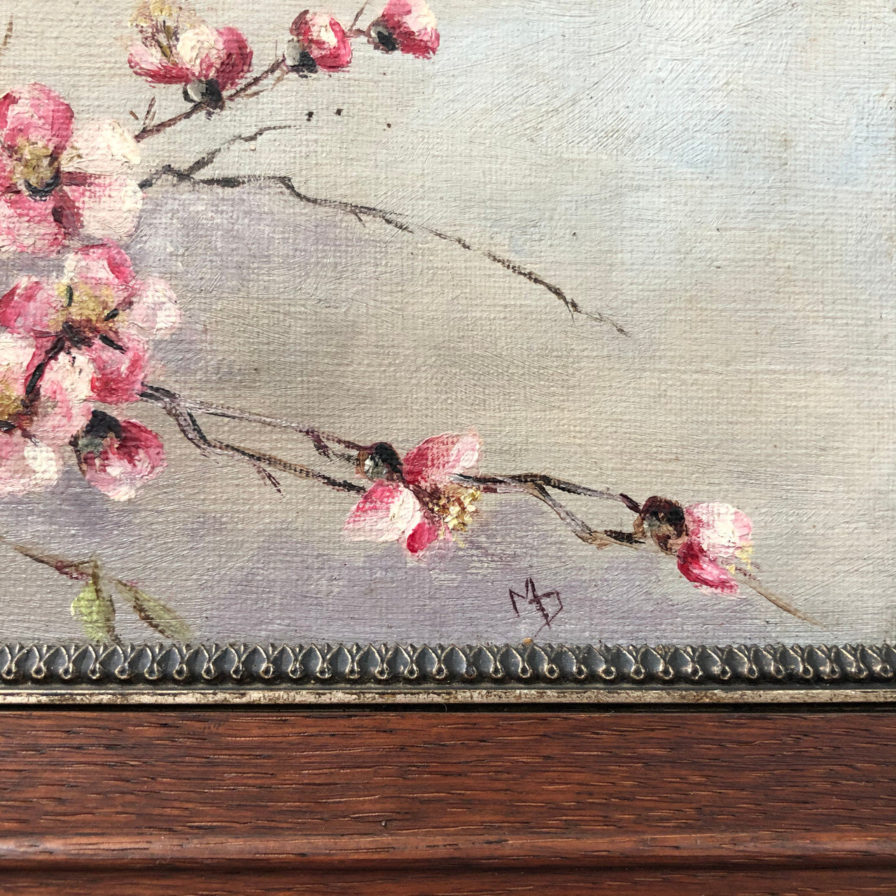 Beautiful Small Edwardian Oil On Canvas