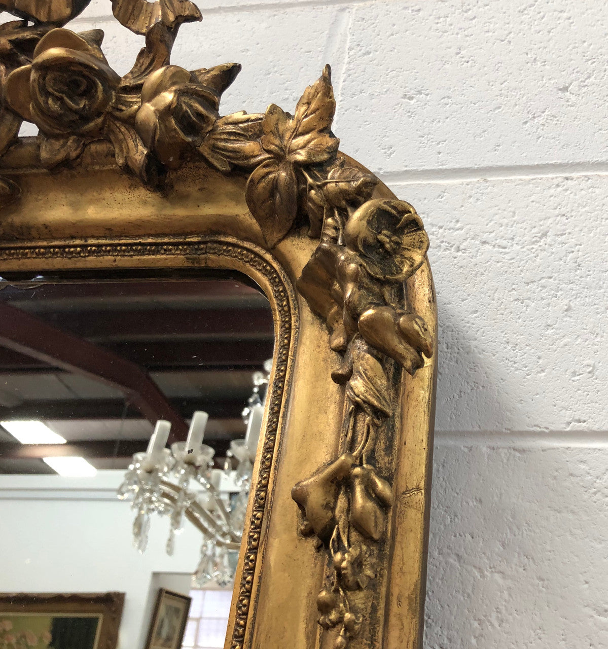 A Rare Early 19th Century French Easy To Place Mirror