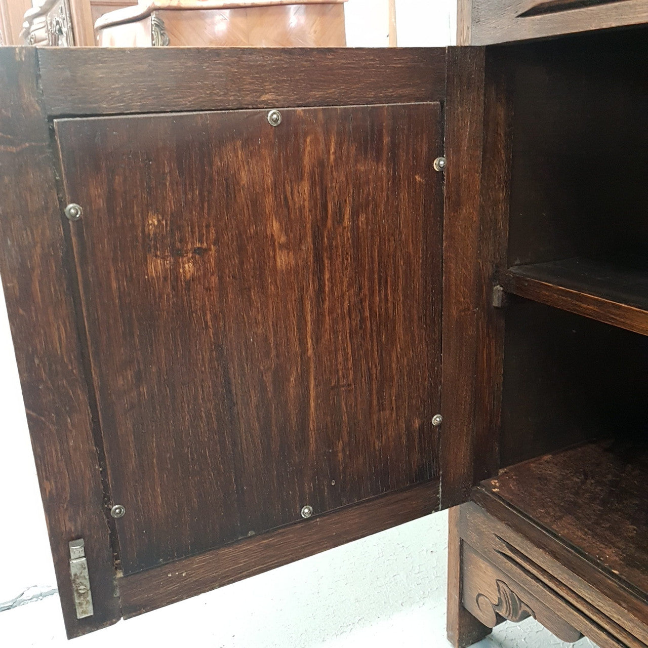 French Oak Carved Cabinet