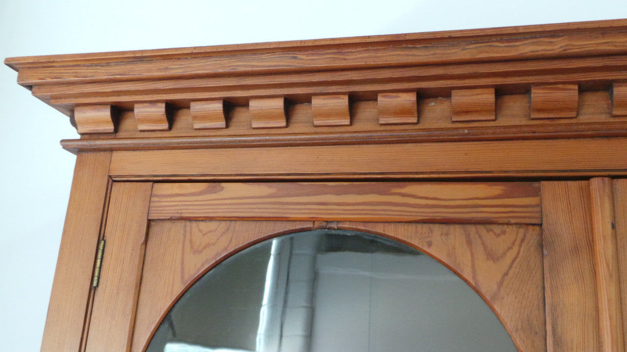 An Impressive Colonial Mid-19th Century Pine Bookcase
