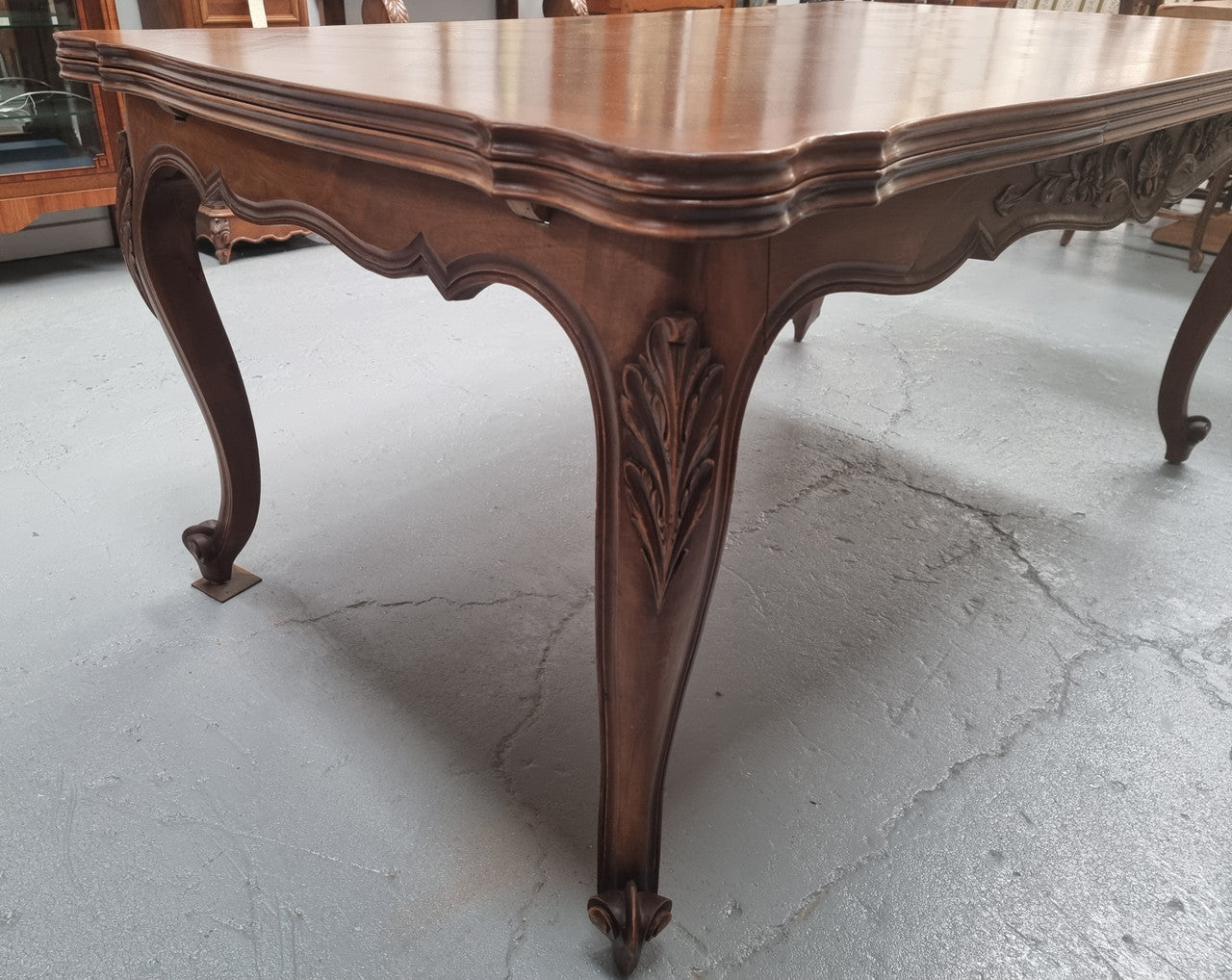 Louis XV Style Parquetry Top Extension Table