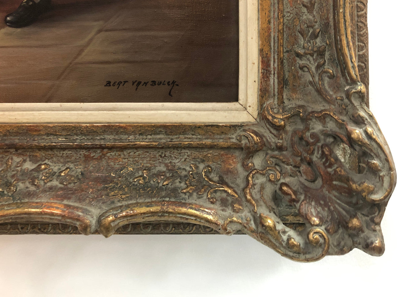 French Framed Original Oil On Canvas Signed
