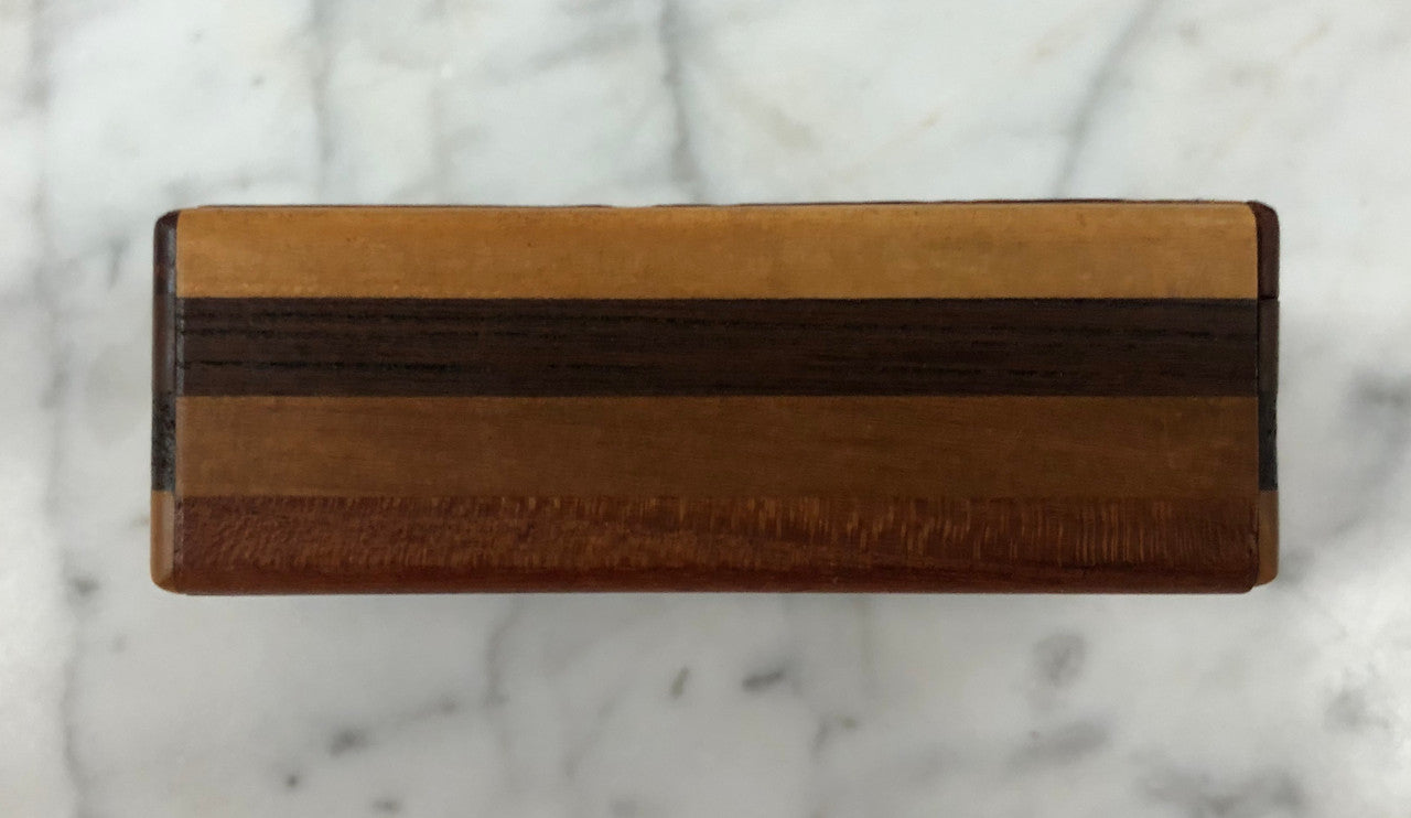 Vintage Marquetry Wooden Puzzle Box