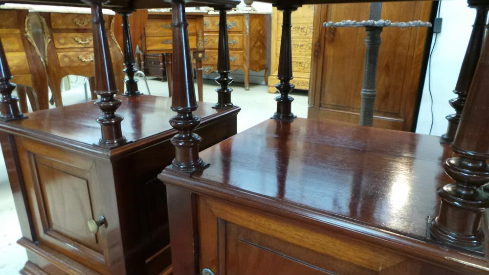 Pair of French Mahogany Bedside Cabinets-3