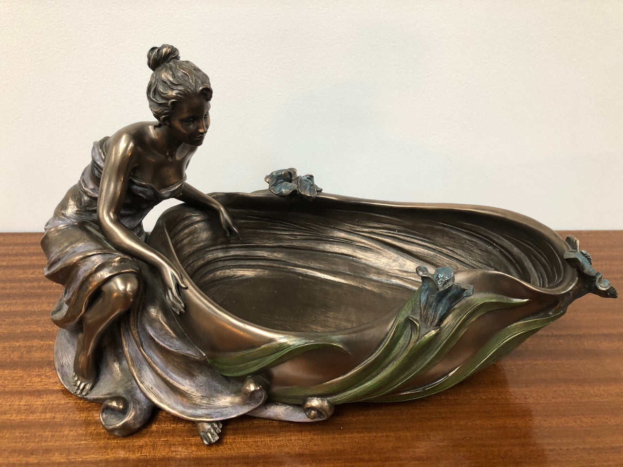 Reproduction Art Noveau Style Statue Bowl