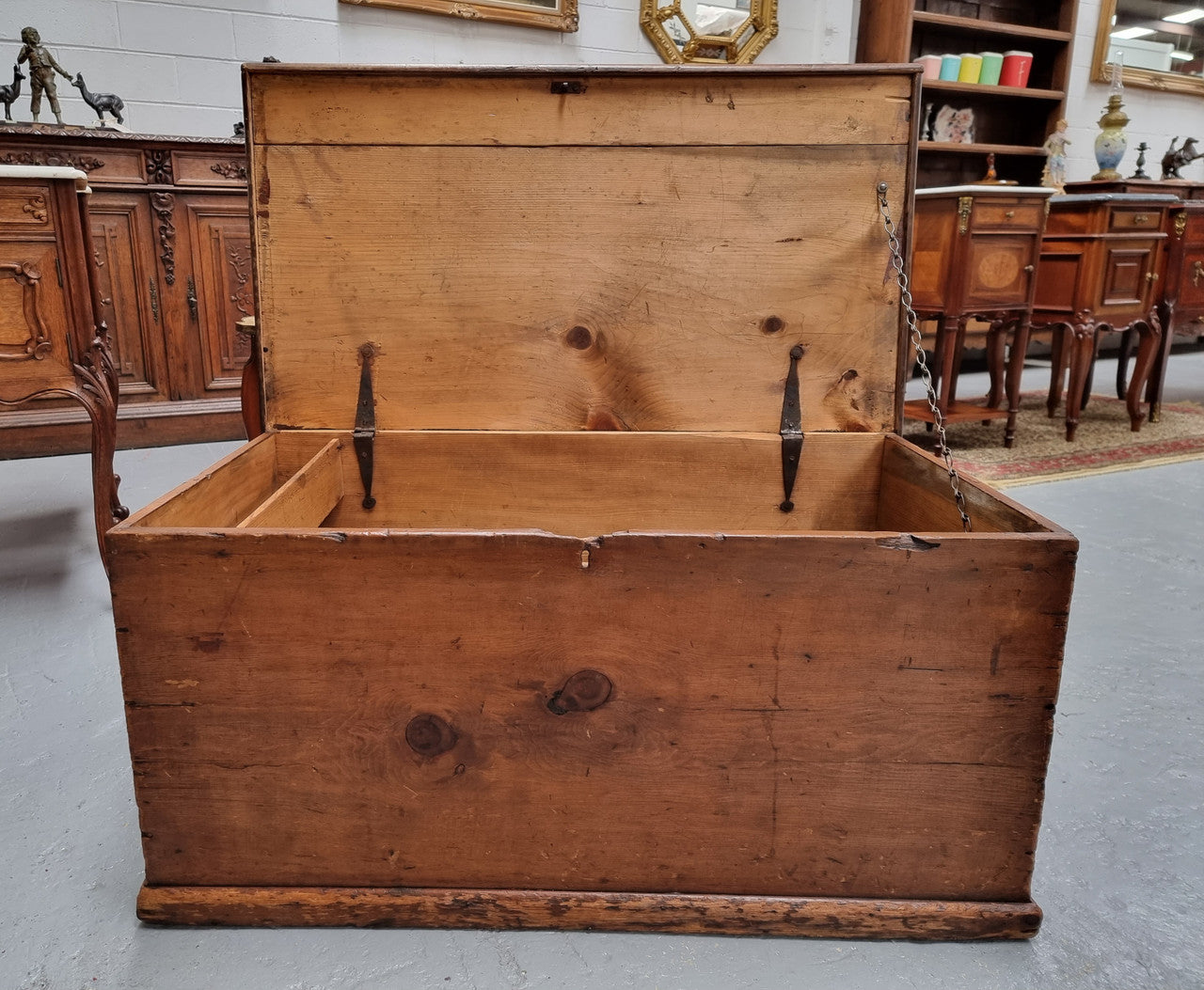 Late Victorian Pine Blanket Box Trunk
