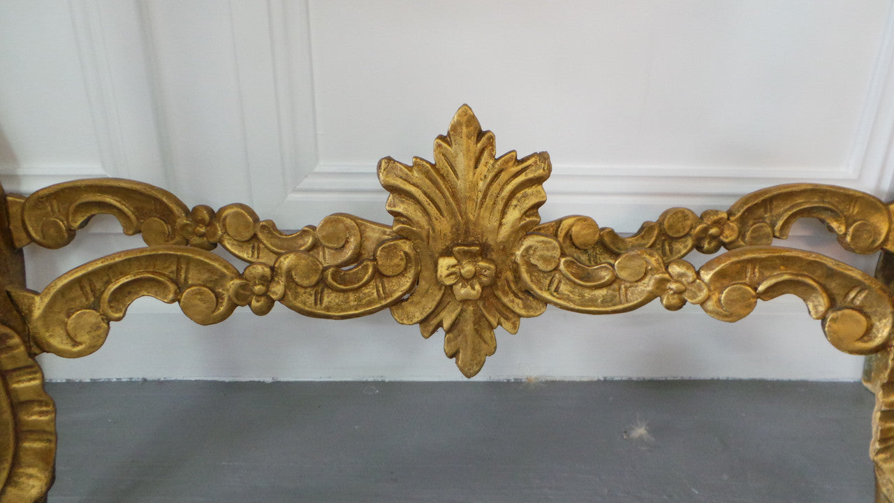 Louis XV Style French Beautifully Carved Gilt Console Table