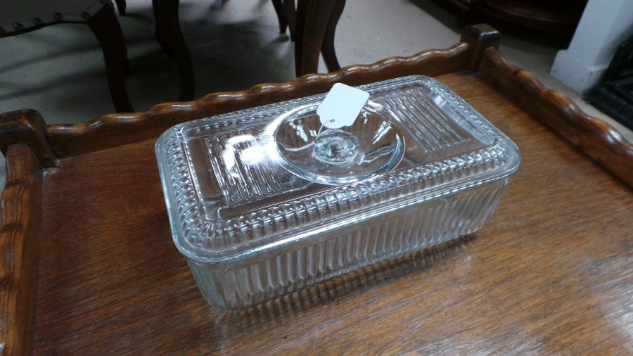 Vintage glass storage container