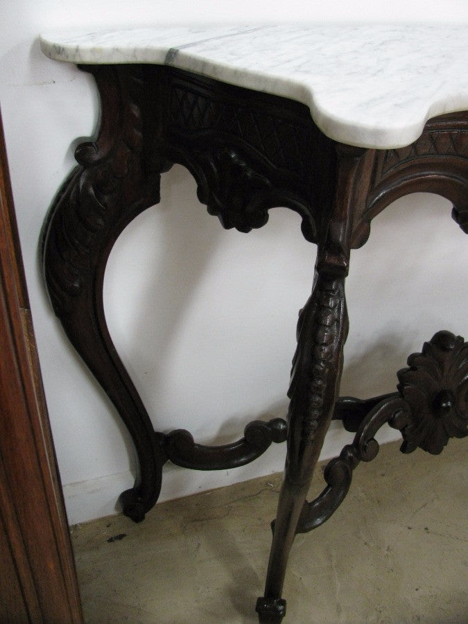 French Walnut Console Table