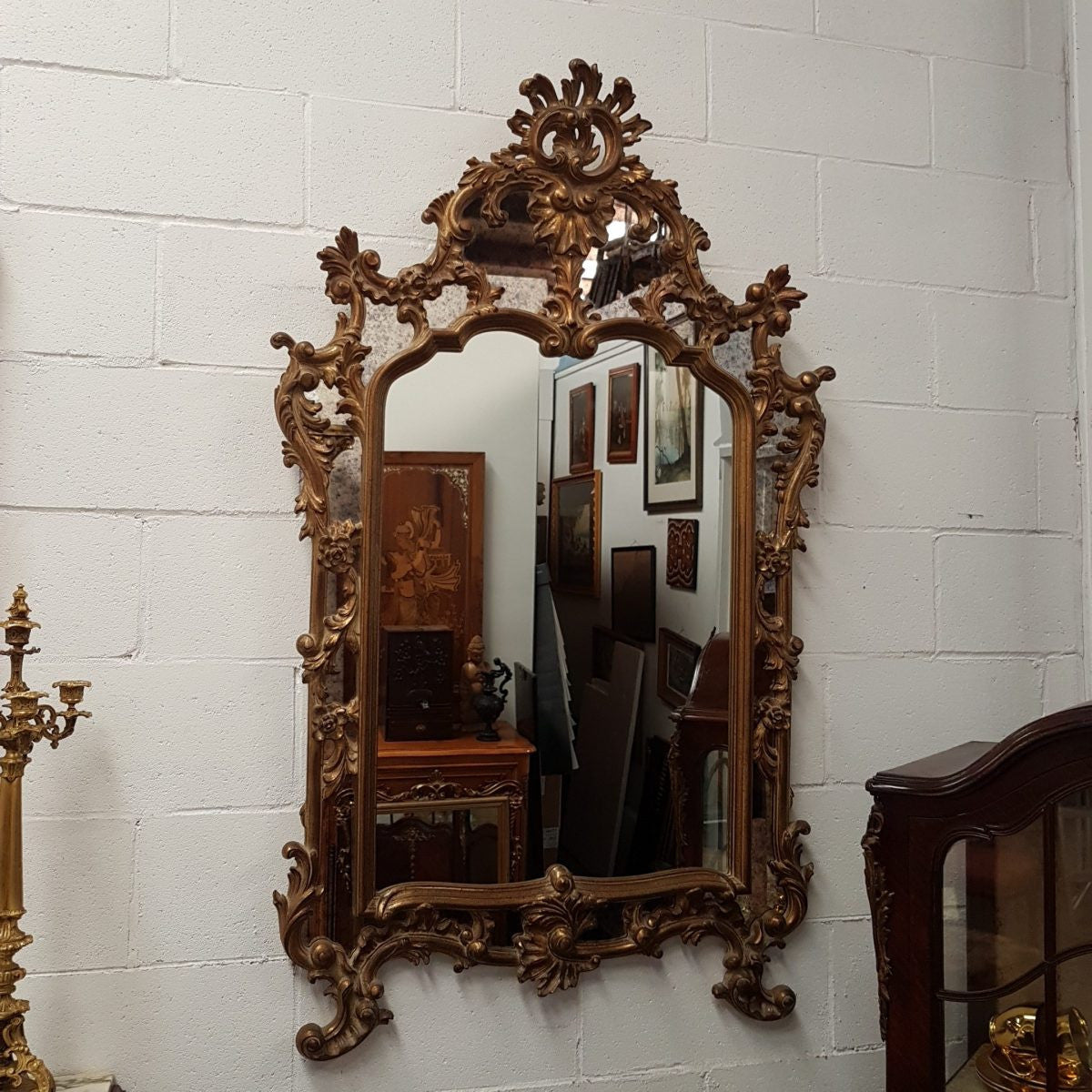 Italian Gilt Cushion Mirror