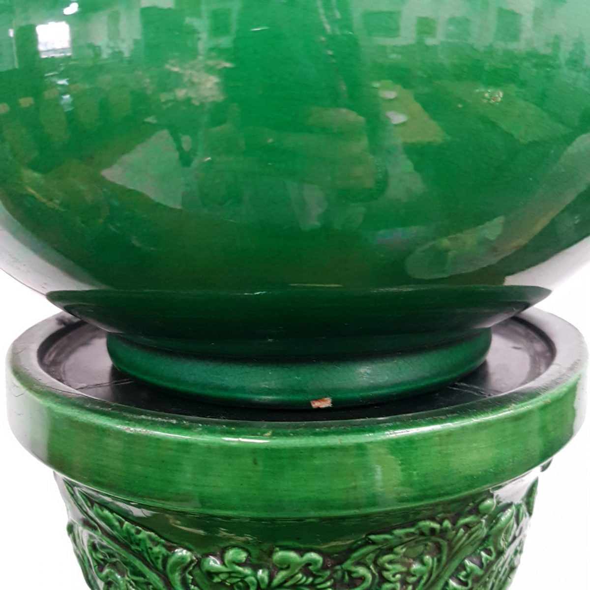 Victorian Majolica Jardiniere With Stand