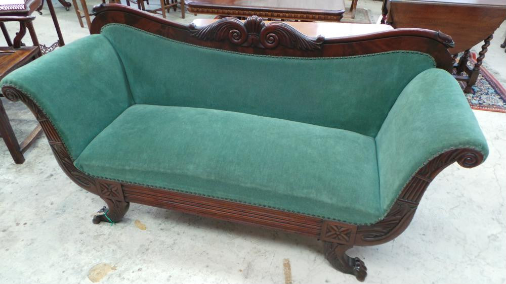 French Empire Mahogany Couch