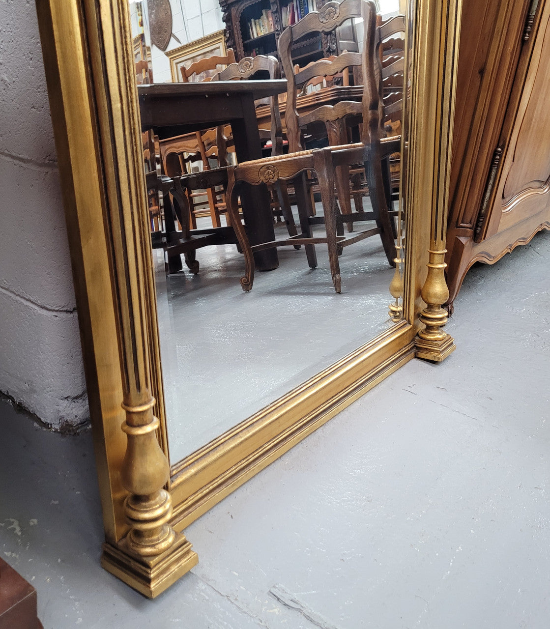 Stunning French Henry II gilt mantle mirror With Original Mirror. It has loads of charter and has been sourced from France. It is in good original detailed condition.