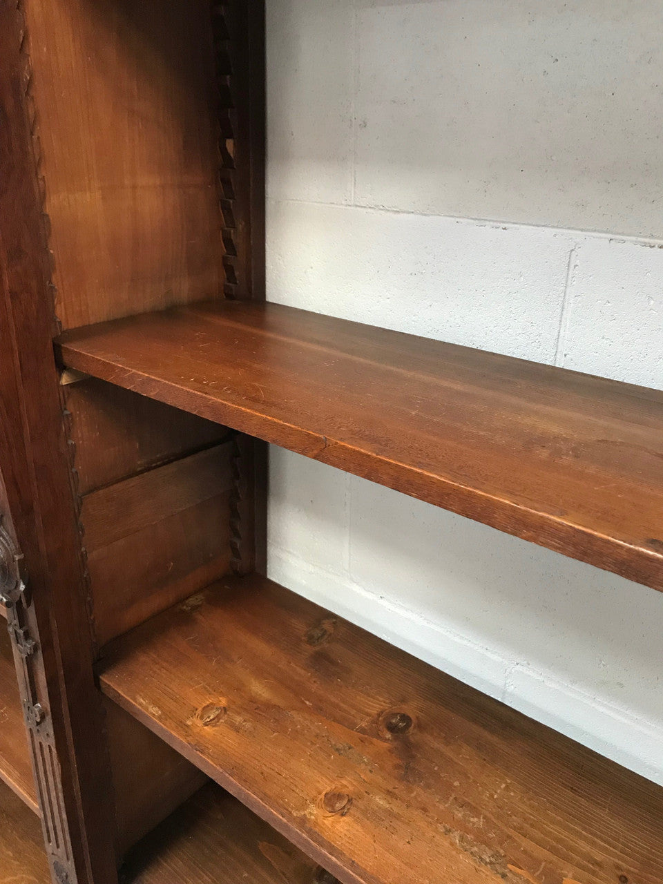 Antique 19th Century French Beautifully Carved Open Bookcase