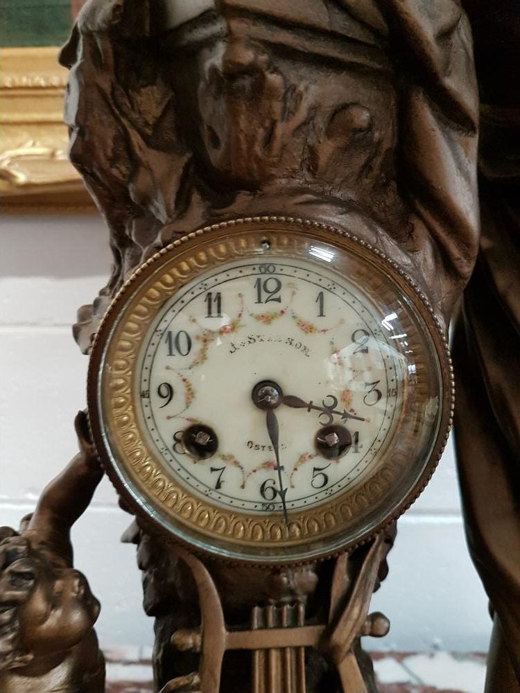 French Antique Figural Clock